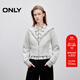ONLY2025秋季新款舒適顯瘦修身連帽插肩短款長(cháng)袖衛衣女|12539R001 G19 淺灰紗色 L