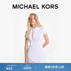 MICHAEL KORS 邁克高仕【兩件折上折】MK 女士棉質(zhì)連帽抽繩休閑衛衣式連衣裙 白色 100 M