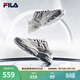 FILA斐樂(lè )女鞋跑步鞋火星二代復古老爹鞋運動(dòng)鞋休閑慢跑鞋FILA MARS Ⅱ 微白/雨霧灰-WA-F12W141116F  37.5
