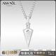 AWNL【生日禮物送男友】時(shí)空之箭北歐M隕石項鏈男吊墜輕奢時(shí)尚飾品 時(shí)空之箭項鏈 鈦鋼鏈款 55CM