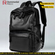 羅梅達爾（Rommedal）真皮雙肩包男大容量旅行包男士雙肩包電腦包商務(wù)休閑背包雙肩包 黑色【京東快遞】高43*寬30*厚15cm
