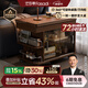 法莎蒂茶幾折疊多功能小桌子小戶(hù)型客廳邊柜可移動(dòng)推車(chē)沙發(fā)邊幾 【胡桃色】可移動(dòng)折疊小推車(chē)邊幾
