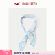 HOLLISTER百搭棉質(zhì)頭巾多造型領(lǐng)巾方巾女裝354-5037 藍色印花