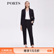 PORTS寶姿早春新款女裝職場(chǎng)休閑小西裝ALD8J008NWW050 黑色 常規 M (6)