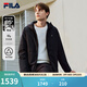 FILA 斐樂(lè )官方男士羽絨服冬季新款時(shí)尚休閑基礎保暖連帽外套 正黑色-BK 2XL 185/104A/XXL