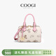 COOGI包包女款輕奢侈女士包手提斜跨包生日母親情人禮物送女友老婆媽媽 米白色