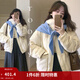 茵曼2025冬季女裝新款三防毛絨領(lǐng)工裝羽絨服高充絨量鴨絨保暖外套 暖杏色 S 155-162cm /95-110斤