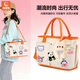 東耐倫媽咪包嬰兒出門(mén)帶娃外出收納便攜母嬰包單肩斜挎手提大容量背奶包 季風(fēng)白（胸針*5個(gè) 小熊*1 車(chē)鉤*2