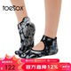 toesox瑜伽襪普拉提襪子五指襪防滑運動(dòng)襪 Bellarina系列 黑白漸變扎染 S（34~38碼）