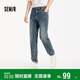 森馬（Semir）森柔|牛仔褲男夏季復古水洗小腳褲舒適彈力棉質(zhì)長(cháng)褲103325124101A