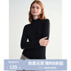 獨束大碼女裝【綿綿衫】發(fā)熱木耳邊半高領(lǐng)打底衫秋冬微胖百搭T 半高領(lǐng)百搭黑 4XL （尺碼：6）