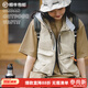 馬登戶(hù)外馬甲露營(yíng)山系休閑工裝背心多功能麥琳同款小坎肩夏秋季女上衣 卡其 L