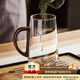憶壺茶 耐熱茶杯玻璃杯大容量水杯帶把綠茶杯玻璃高顏值泡茶杯子 【致愿綠茶杯】透明-450ml