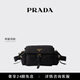 PRADA/普拉達【明星同款】女士Prada Explore 中號Re-Nylon單肩包 黑色