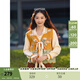 兩三事梵高假兩件毛衣女2026春季新款設計感復古花色上衣森系詩(shī)語(yǔ) 黃色 M
