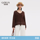 歌莉婭上衣兩件套女裝秋季休閑小眾高級感穿搭1E8CAA740 86Y咖啡色 S