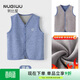 努比屋兒童馬甲秋冬男童保暖背心女童冬季馬夾大童加絨加厚內穿秋裝坎肩