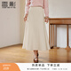 香影巨好看半身魚(yú)尾裙女2025冬季新款a字優(yōu)雅輕熟風(fēng)過(guò)膝白色長(cháng)裙 鷺白 L 165/68A/110-125斤