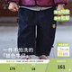 戴維貝拉（DAVE＆BELLA）兒童加絨褲子冬裝新款男童牛仔長(cháng)褲中國風(fēng)女寶寶休閑褲童褲 牛仔藍【現貨】 90 cm（建議身高80-90cm）