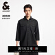 杰克·瓊斯（JACK&JONES）夏季時(shí)尚休閑常規七分袖單扣門(mén)襟字母襯衫外套上衣男裝225231001 E40黑色 常規 M