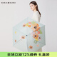 瑪麗亞·古琦（MARJA KURKI）太陽(yáng)傘防紫外線(xiàn) 彩膠防曬遮陽(yáng)傘 三折輕便晴雨傘兩用 綠色