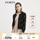 PORTS寶姿女裝 秋冬新品女裝長(cháng)袖短針織夾克SL9K013BKKW002 黑色混色 S