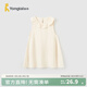 童泰（TONGTAI）女童無(wú)袖連衣裙夏季薄款時(shí)尚外出甜美裙子洋氣花邊領(lǐng)口公主裙 藕白 110 cm