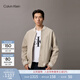 Calvin KleinJeans秋冬男士美式潮流復古學(xué)院風(fēng)ck抓絨拼色棒球領(lǐng)夾克外套