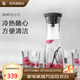 WMF 德國福騰寶 進(jìn)口玻璃冷水瓶水杯 涼水瓶涼水壺玻璃杯玻璃水瓶 1L 倒水杯（玫瑰金）