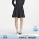 范思藍恩“進(jìn)店bi入”百搭寬褶半身裙女秋冬2024新款百褶裙14409 巴黎灰 L
