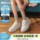 百麗（Belle）簡(jiǎn)約百搭小白鞋女2026春新舒適厚底純色板鞋B3058AM6預售 米白 36