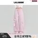 拉拉波波【玩偶小熊】針織長(cháng)褲26年春新潮原創(chuàng  )運動(dòng)抽繩褲子RBFA-WXZC15 粉色 M