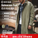 馬登工裝撞色巴爾瑪肯風(fēng)衣男美式休閑寬松中長(cháng)款男士大衣全天候外套春 軍綠色 【美式高街外套/男款】 L