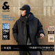 杰克·瓊斯（JACK&JONES）男裝秋冬季短款羽絨服男士連帽防水戶(hù)外潮流鴨絨沖鋒衣外套 E43純黑色 2XL （190）偏大,建議拍小一碼