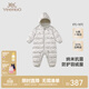 英氏（YEEHOO）【商場(chǎng)同款】?jì)和鸾q服連體衣秋冬保暖嬰兒抗菌衣服超韌絨 花間小鹿【85%白鴨絨】 90 cm-充絨量51g-建議1-2歲