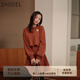 SNIDEL【精英衣櫥】圓領(lǐng)針織衫上衣A字針織短裙兩件套SWNO245026 紅棕色 均碼 （F）