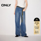 ONLY2026春季新款復古做舊高腰顯瘦長(cháng)褲直筒褲牛仔褲女|126132084 J33350水洗牛仔藍 M M標準褲長(cháng)