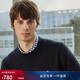 Tommy Hilfiger【棉羊絨混紡】秋冬男圓領(lǐng)休閑內搭純色打底衫絨感針織毛衣