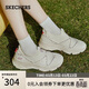 斯凱奇（Skechers）懶懶鞋女鞋春季一腳蹬休閑鞋厚底懶人鞋軟底運動(dòng)鞋117310