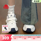 Kappa卡帕女鞋百搭老爹鞋女2026新款輕便休閑鞋軟底增高運動(dòng)鞋子女 經(jīng)典白/海昌藍 38