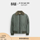 蔻馳（COACH）奧萊男士MA-1寬松保暖夾克外套戶(hù)外 復古綠色 L