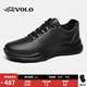 VOLO犀牛鞋子男運動(dòng)鞋夏季透氣薄款新款鏤空男士真皮休閑鞋 黑色 342A315 39