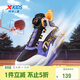 特步（XTEP）兒童童鞋大字母涂鴉旋鈕扣透氣緩震籃球鞋 黑/紫外光 38碼