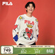 FILA 叕運蛇|斐樂(lè )情侶款男女編織衫新年款時(shí)尚涂鴉大LOGO毛衣