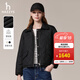 哈吉斯（HAZZYS）女裝 秋季款女士【PHIZ系列】純色寬松兩面穿棉服女 黑色BK M (160/84A 38)