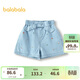 巴拉巴拉童裝兒童短褲女童牛仔褲2025夏涼感抗菌【商場(chǎng)同款】201225110001