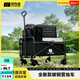 探險者（TAN XIAN ZHE）戶(hù)外露營(yíng)小推車(chē)折疊露營(yíng)推車(chē)營(yíng)地拖車(chē)野餐桌板手拉車(chē)擺攤快遞車(chē) 150L 【曜石黑】-實(shí)心萬(wàn)向輪