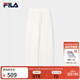 FILA 斐樂(lè )官方女士針織長(cháng)褲2026春季新款時(shí)尚簡(jiǎn)約基礎休閑微喇褲 云菇白-WT S 160/62A/S