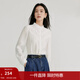 茵曼（INMAN）襯衫女士法式花邊萊賽爾襯衫2026春季長(cháng)袖襯衣 米白色-新 43.6%粘纖37.5%萊賽爾18.9%亞麻 M 襯衫（27牛仔褲）