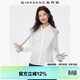 佐丹奴2026年春新款純棉府綢前短后長(cháng)寬松休閑襯衫女長(cháng)袖13345865